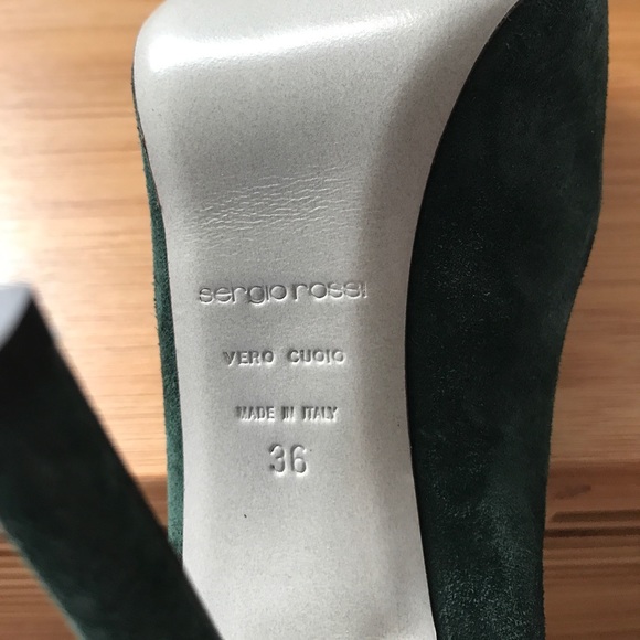 Sergio Rossi hidden platform suede pumps - Picture 8 of 8